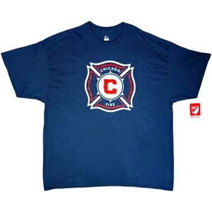 Chicago Fire FC Original Fire Logo T-shirt Athletic Navy